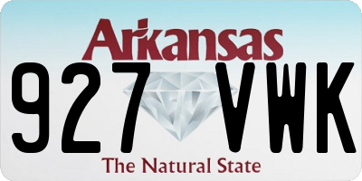 AR license plate 927VWK