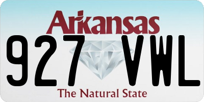 AR license plate 927VWL