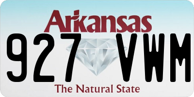 AR license plate 927VWM