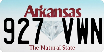 AR license plate 927VWN