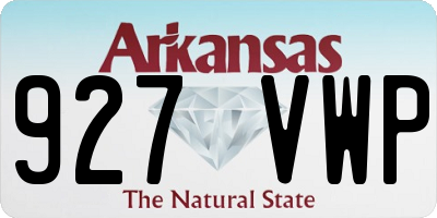 AR license plate 927VWP