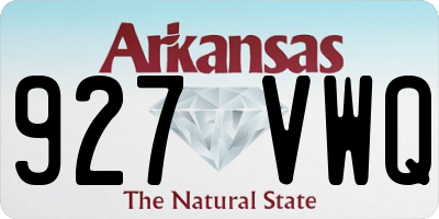AR license plate 927VWQ