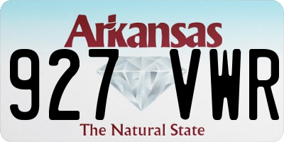 AR license plate 927VWR