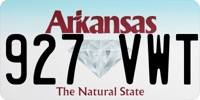 AR license plate 927VWT