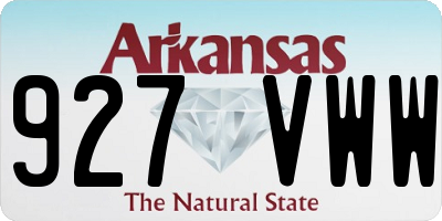 AR license plate 927VWW