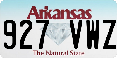AR license plate 927VWZ