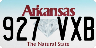 AR license plate 927VXB