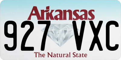 AR license plate 927VXC