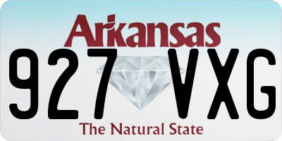 AR license plate 927VXG