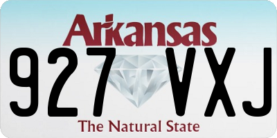 AR license plate 927VXJ