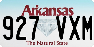 AR license plate 927VXM