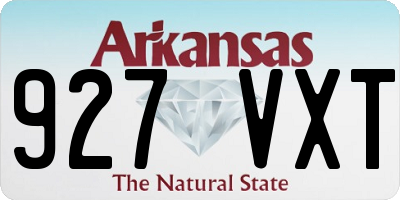 AR license plate 927VXT