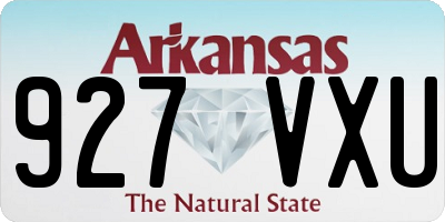 AR license plate 927VXU