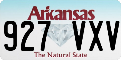 AR license plate 927VXV