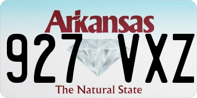 AR license plate 927VXZ