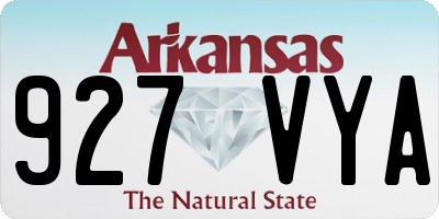 AR license plate 927VYA