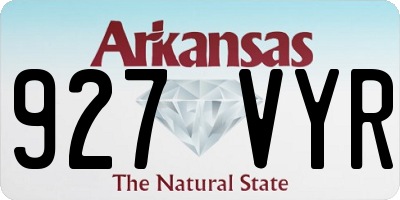 AR license plate 927VYR