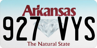 AR license plate 927VYS