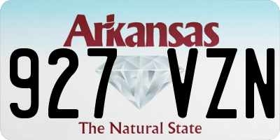 AR license plate 927VZN