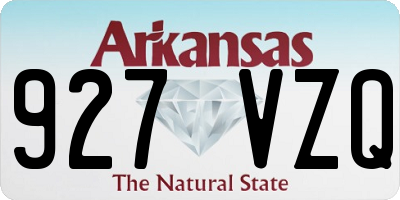 AR license plate 927VZQ