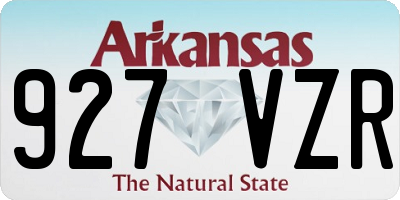 AR license plate 927VZR