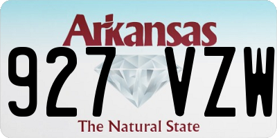AR license plate 927VZW
