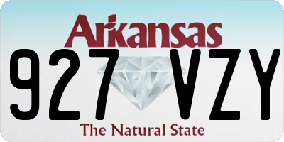 AR license plate 927VZY