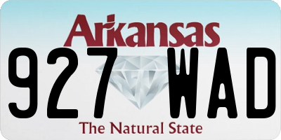 AR license plate 927WAD