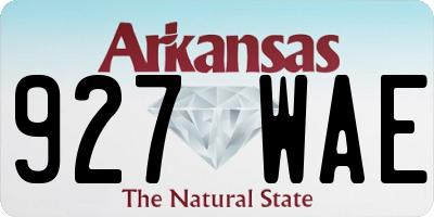AR license plate 927WAE