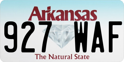 AR license plate 927WAF