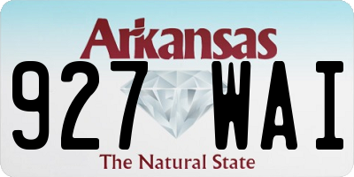 AR license plate 927WAI