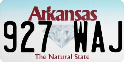 AR license plate 927WAJ