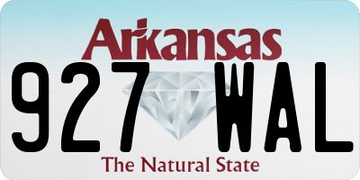 AR license plate 927WAL