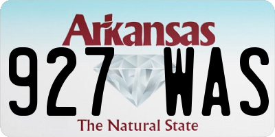AR license plate 927WAS