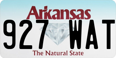 AR license plate 927WAT