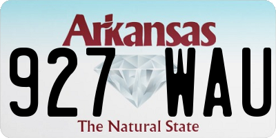 AR license plate 927WAU