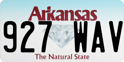 AR license plate 927WAV