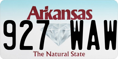AR license plate 927WAW