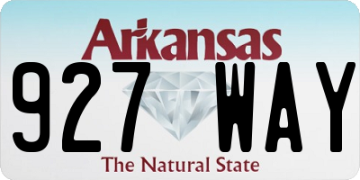 AR license plate 927WAY
