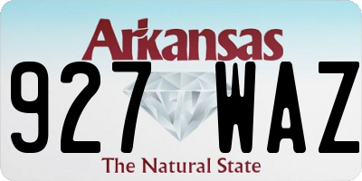 AR license plate 927WAZ