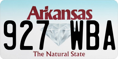 AR license plate 927WBA
