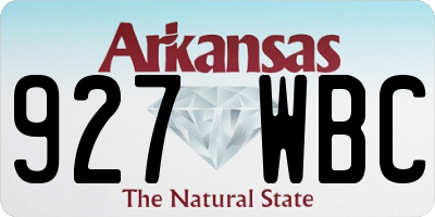 AR license plate 927WBC