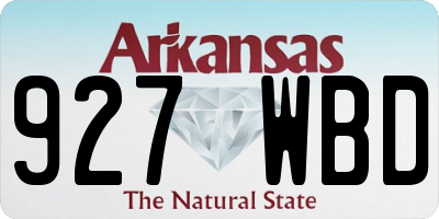 AR license plate 927WBD