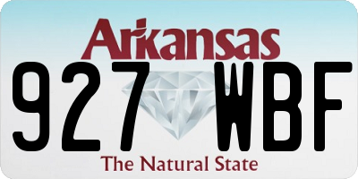 AR license plate 927WBF