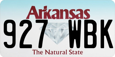 AR license plate 927WBK