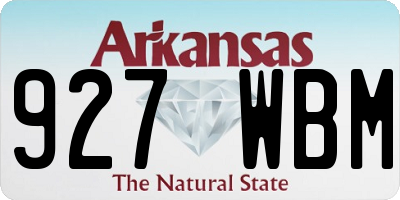 AR license plate 927WBM