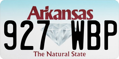 AR license plate 927WBP