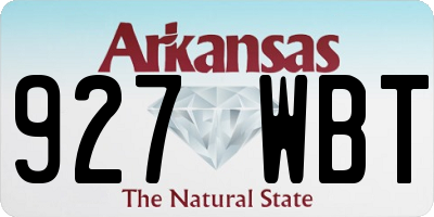 AR license plate 927WBT