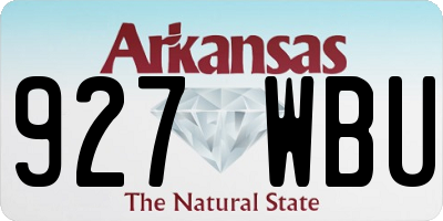 AR license plate 927WBU