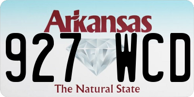 AR license plate 927WCD